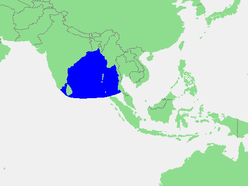 Posizione geografica del golfo del Bengala.