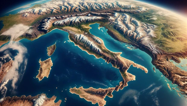 Iniziare quiz: Geografia fisica Italia