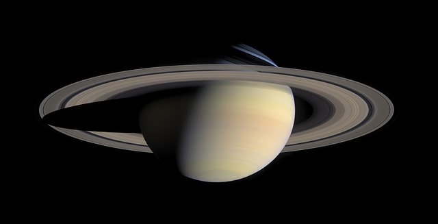Anelli di Saturno, pianeta gassoso appartenente al Sistema solare.