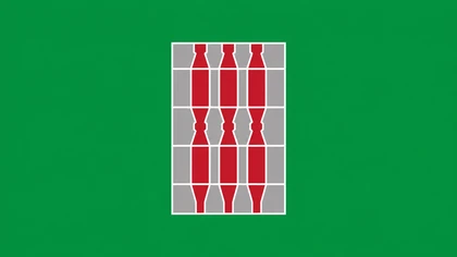 Bandiera della Regione Umbria con tre ceri rossi su sfondo verde