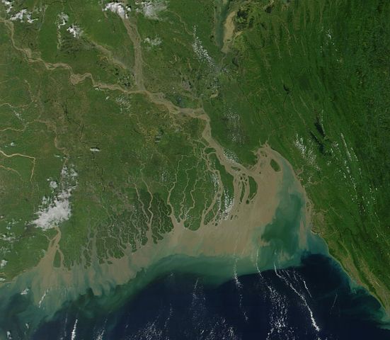 Il delta del fiume Gange.
