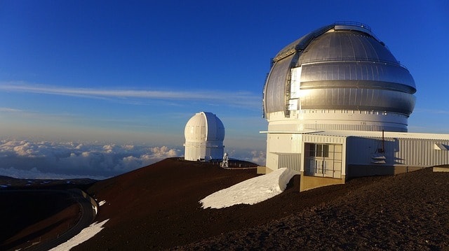 Osservatorio sul monte Mauna Kea, telescopi, Hawaii.