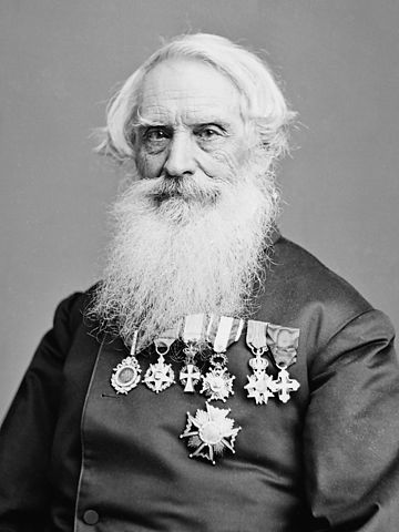 Foto ritratto di Samuel Morse, l'inventore del telegrafo elettrico e del codice morse.