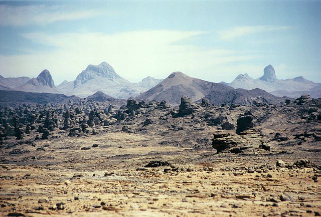Tibesti, catena montuosa del Sahara.